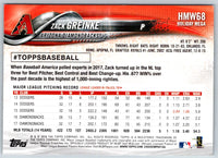 2018 Topps Holiday Zack Greinke #HMW68