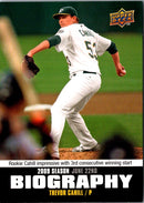 2010 Upper Deck Season Biography Trevor Cahill