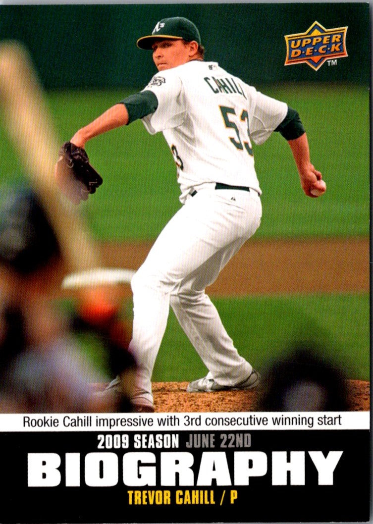 2010 Upper Deck Season Biography Trevor Cahill