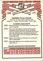 1981 Donruss Rodney Craig #288