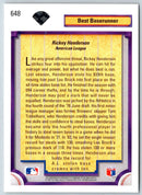 1992 Upper Deck Rickey Henderson