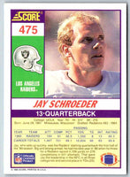 1990 Score Jay Schroeder #475