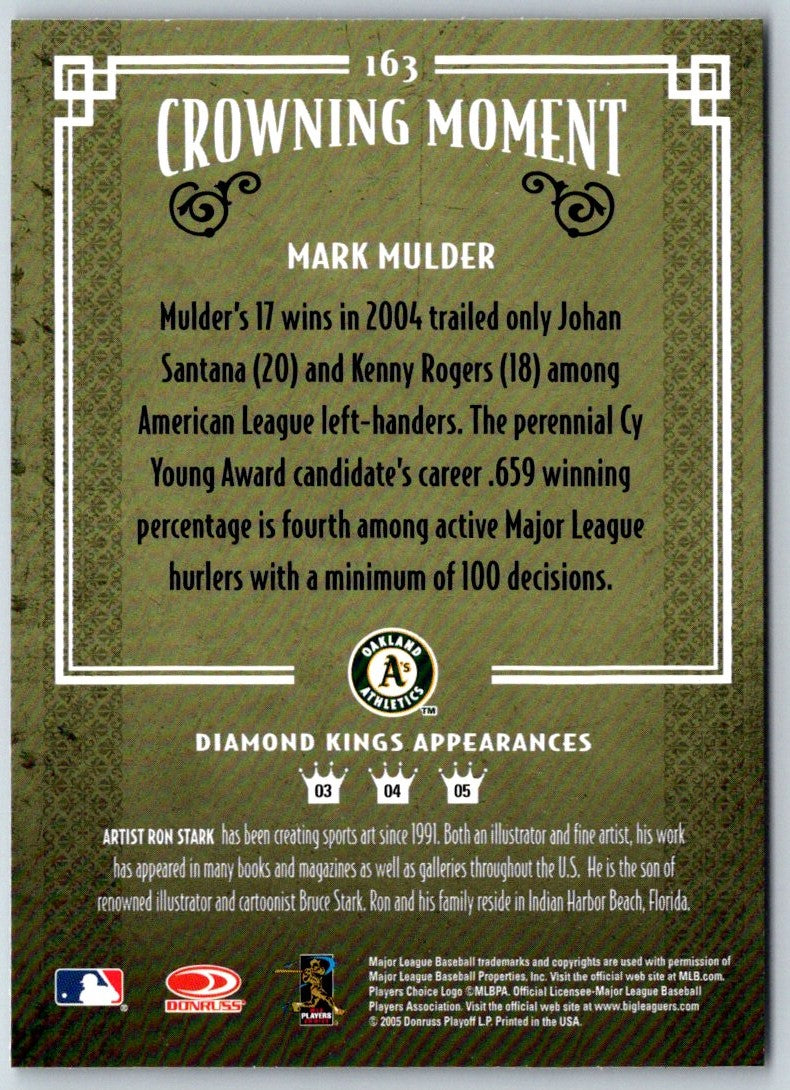 2005 Donruss Diamond Kings Mark Mulder