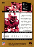 2001 Upper Deck Victory Kevan Barlow #418 Rookie