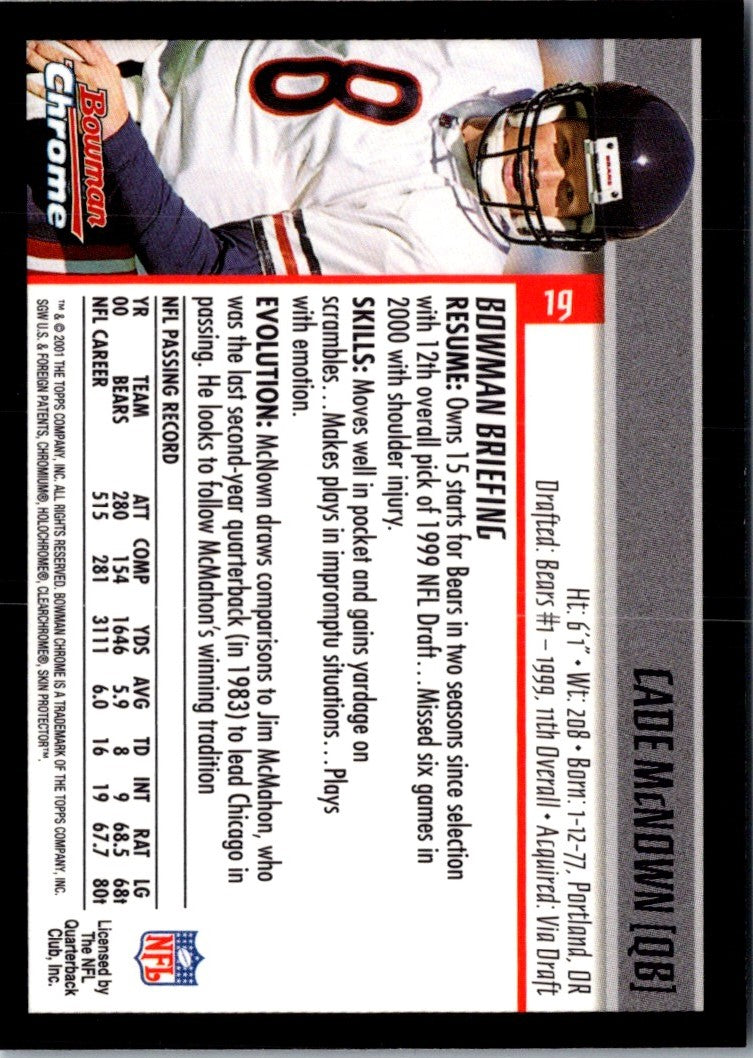 2001 Bowman Cade McNown