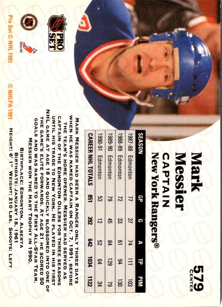 1991 Pro Set Mark Messier