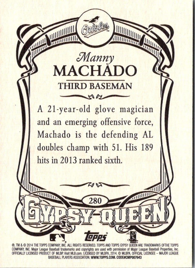 2014 Topps Gypsy Queen Manny Machado