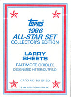 1986 Topps Glossy Send-Ins Larry Sheets #50