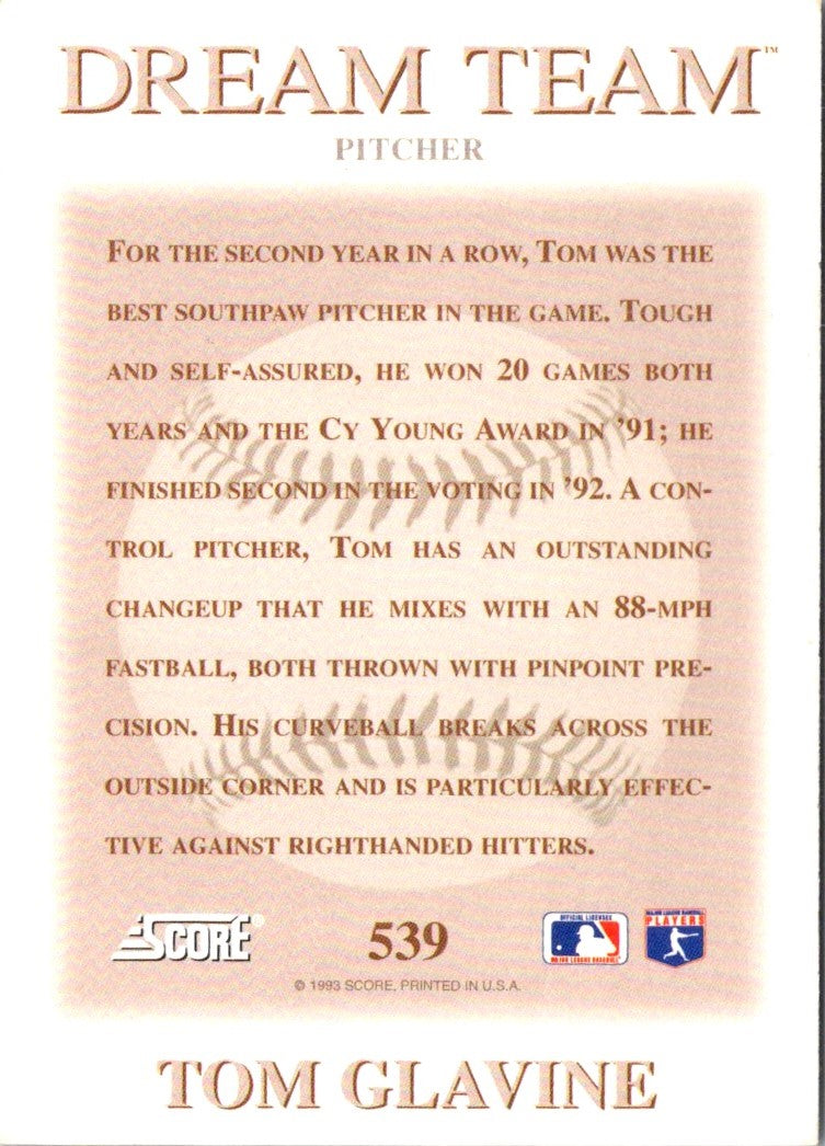 1993 Score Tom Glavine