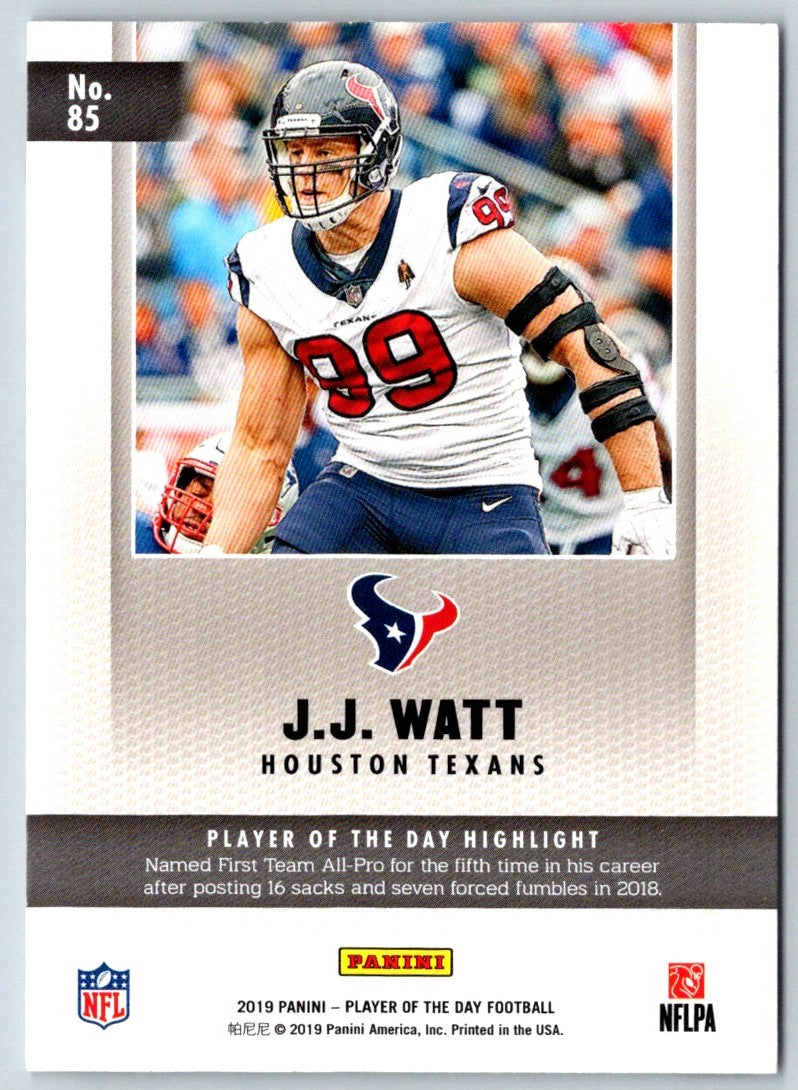 2019 Panini Player of the Day J.J. Watt