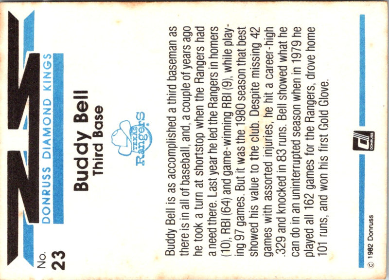 1982 Donruss Buddy Bell