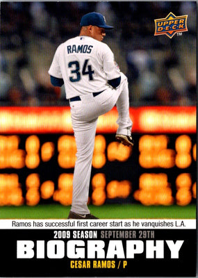2010 Upper Deck Season Biography Cesar Ramos #SB-194