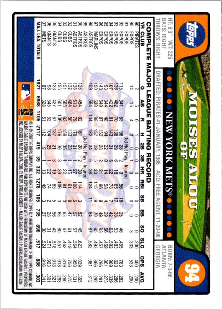 2008 Topps Opening Day Moises Alou