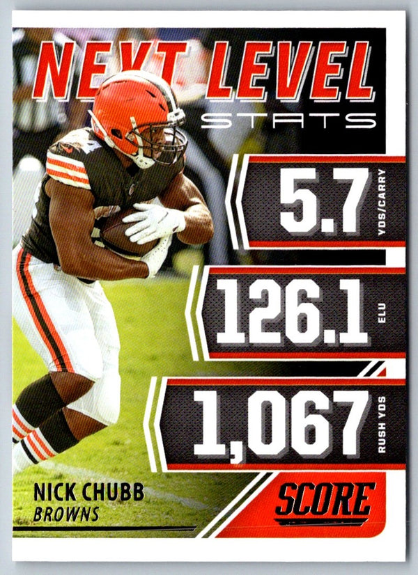 2021 Score Next Level Stats Nick Chubb #NL19