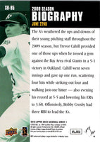 2010 Upper Deck Season Biography Trevor Cahill #SB-95