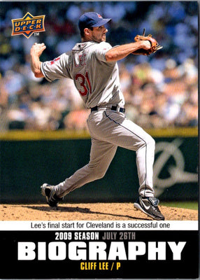 2010 Upper Deck Season Biography Cliff Lee #SB-130