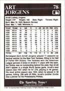 1991 Conlon Collection TSN Art Jorgens