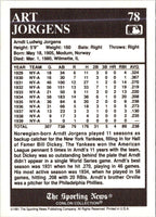 1991 Conlon Collection TSN Art Jorgens #78