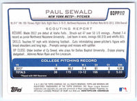 2012 Bowman Paul Sewald #BDPP117