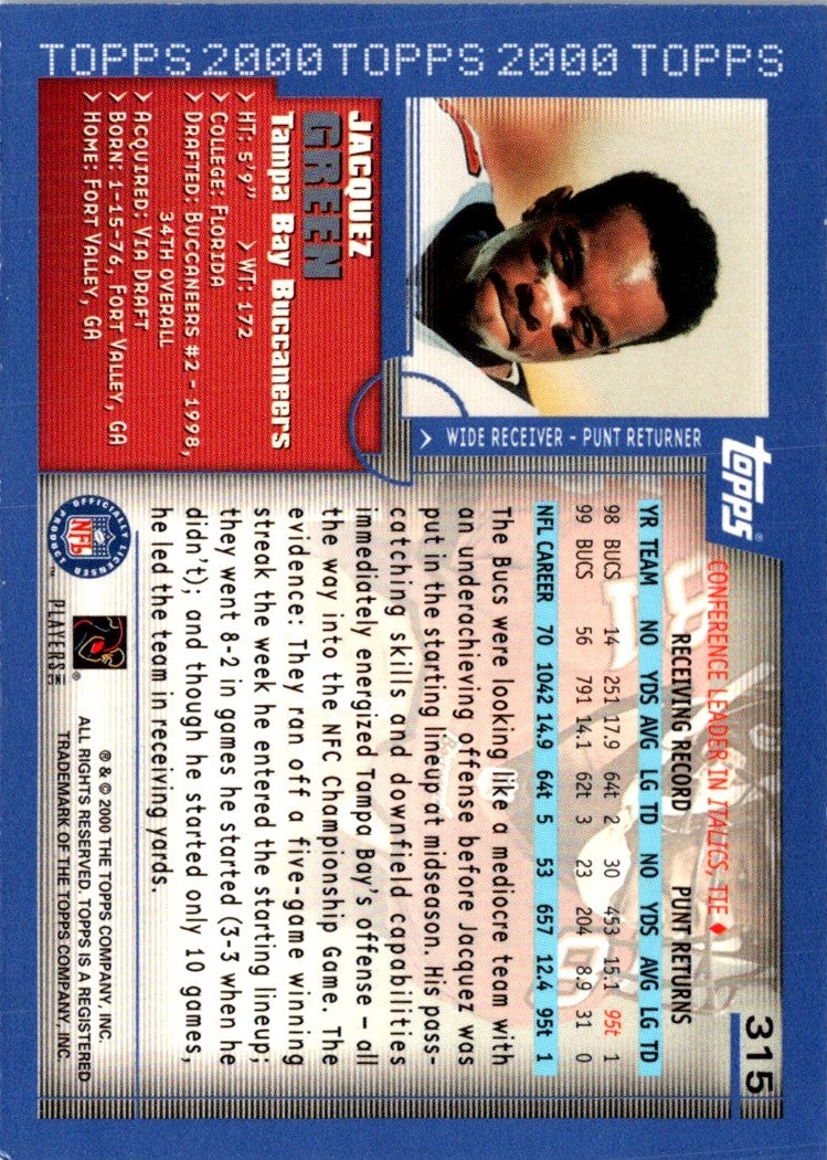 2000 Topps Jacquez Green