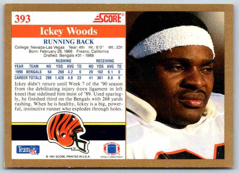 1991 Score Ickey Woods