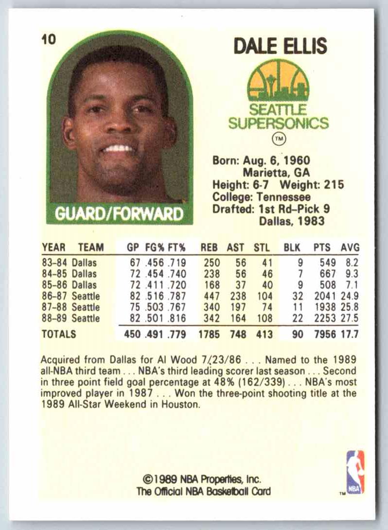 1989 NBA Hoops Dale Ellis