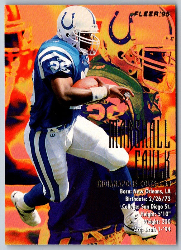 1995 Fleer Shell FACT Marshall Faulk #78
