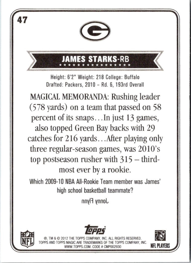 2012 Topps Magic James Starks