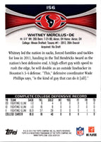 2012 Topps Whitney Mercilus #156 Rookie