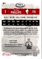 2008 SAGE HIT Kenny Phillips #81