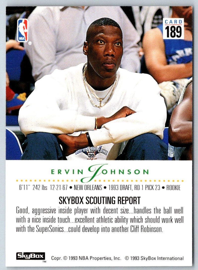 1993 SkyBox Ervin Johnson
