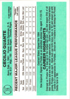 1984 Donruss Cecilio Guante #78