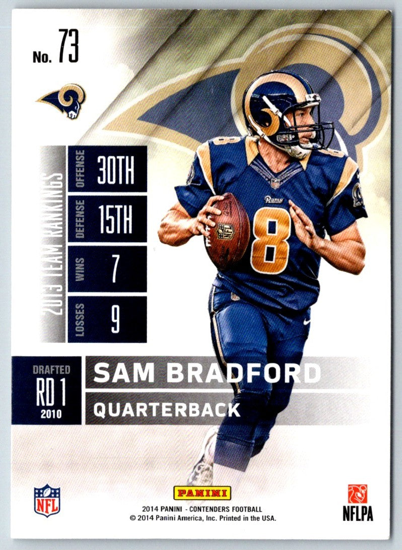 2014 Panini Contenders Sam Bradford