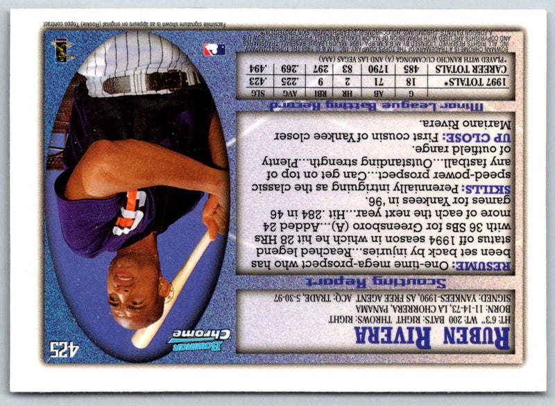 1998 Bowman Chrome Ruben Rivera