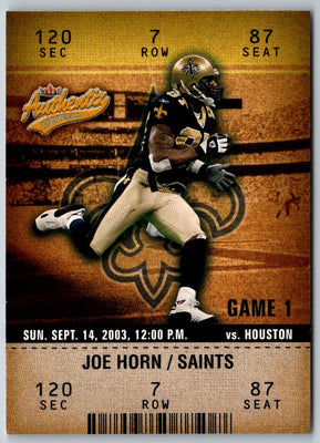 2003 Fleer Authentix Joe Horn #31