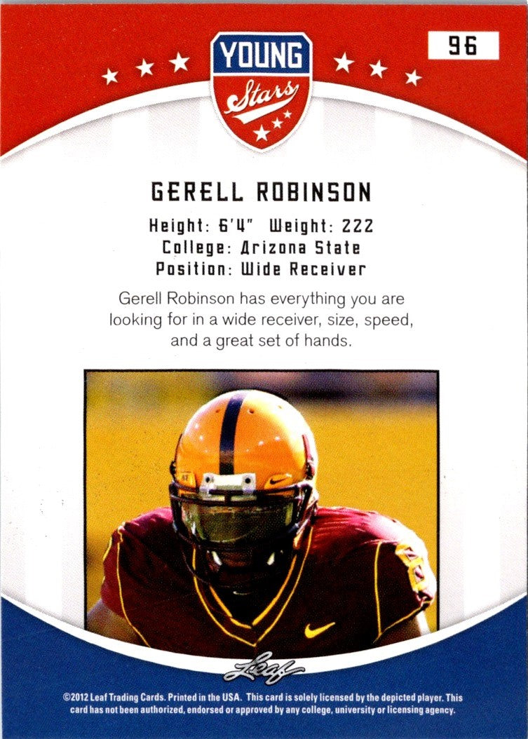 2012 Leaf Young Stars Gerell Robinson