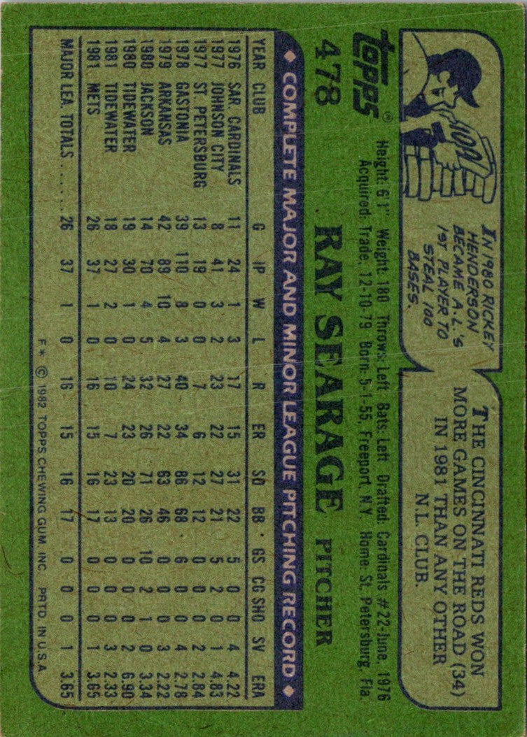 1982 Topps Ray Searage