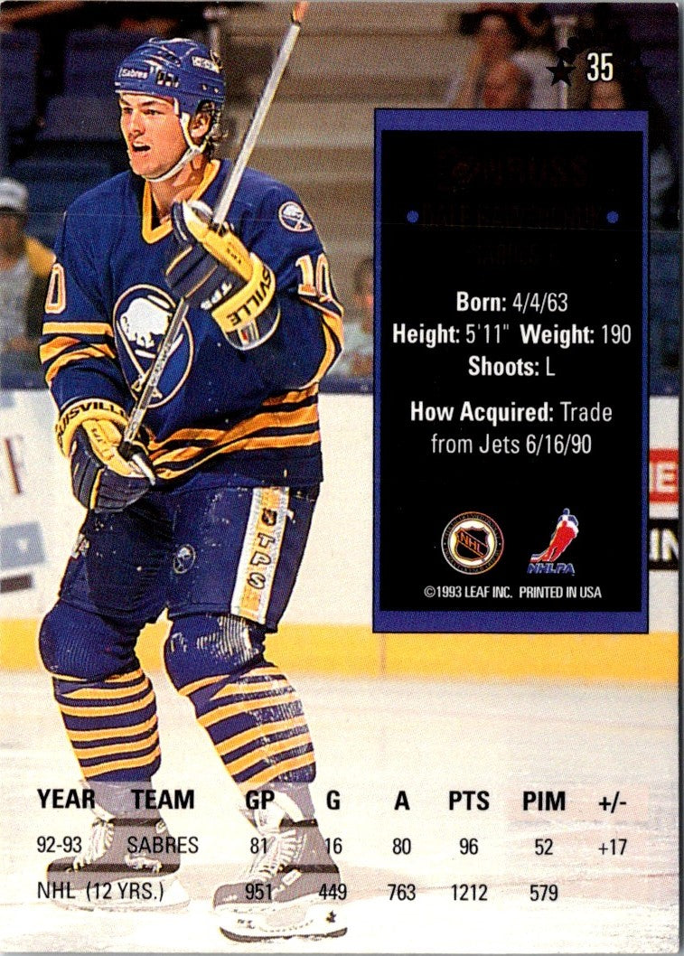 1993 Donruss Dale Hawerchuk