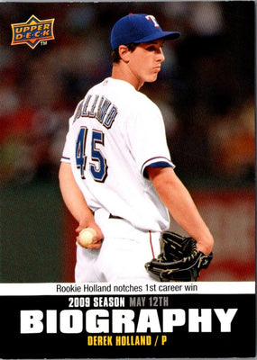 2010 Upper Deck Season Biography Derek Holland #SB-43