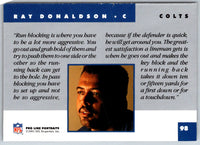 1991 Pro Line Portraits Ray Donaldson #98