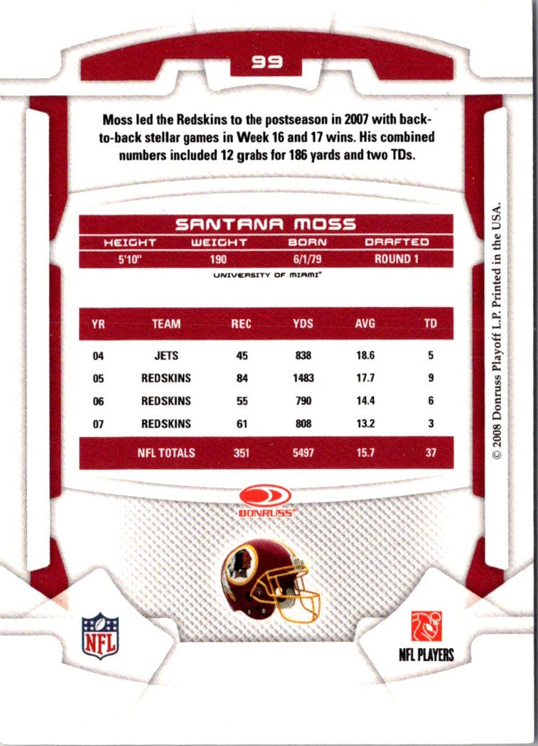 2008 Leaf Limited Santana Moss