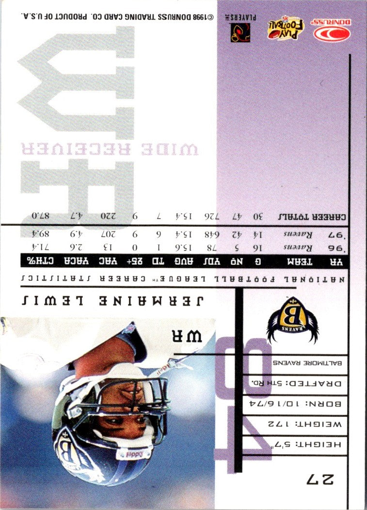 1998 Leaf Rookies & Stars Jermaine Lewis