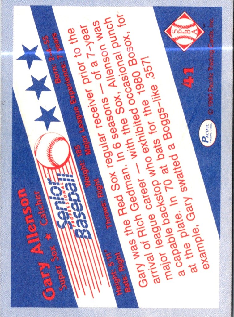 1990 Pacific Senior League Gary Allenson