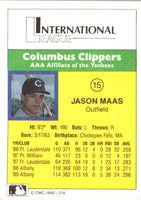 1990 CMC Columbus Clippers Jason Maas #15