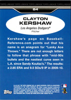 2011 Topps Lineage Clayton Kershaw #84
