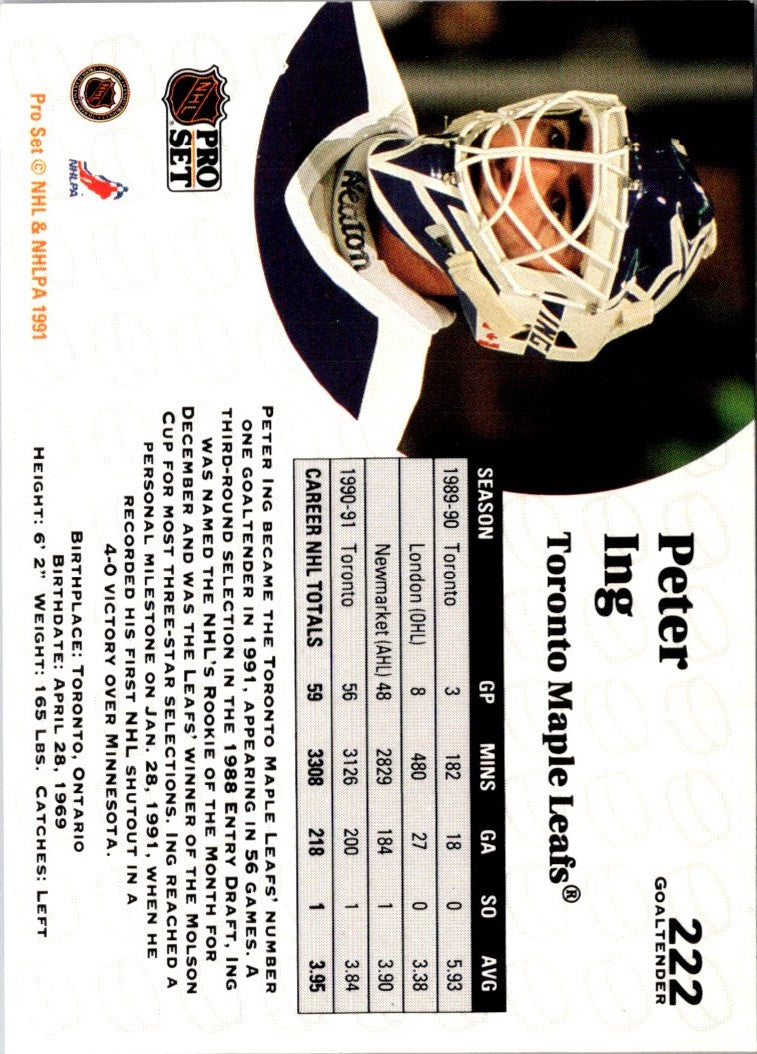 1991 Pro Set French Peter Ing