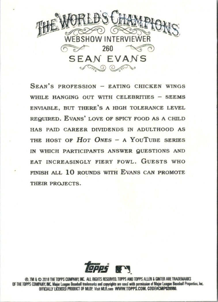 2018 Topps Allen & Ginter Sean Evans