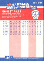 1987 Fleer Game Winners Ernest Riles #36