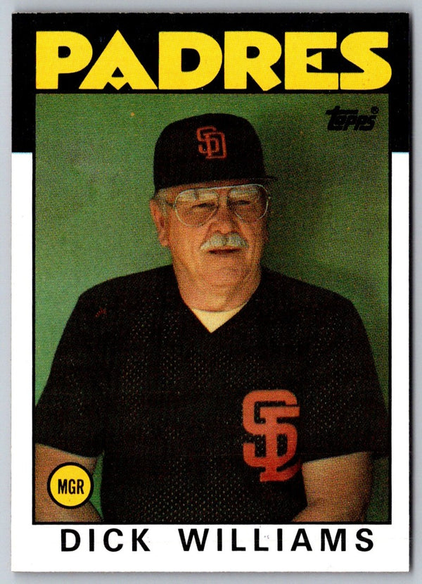 1986 Topps Dick Williams #681