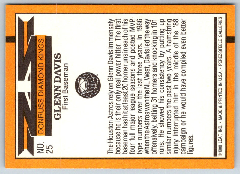 1989 Diamond Kings Glenn Davis